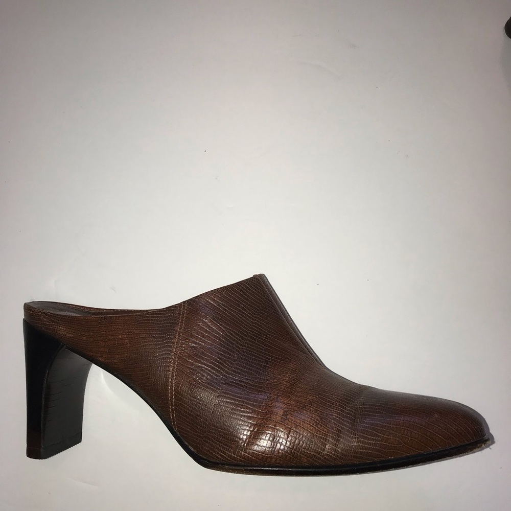 Brown Antonio Melani Heeled Mules